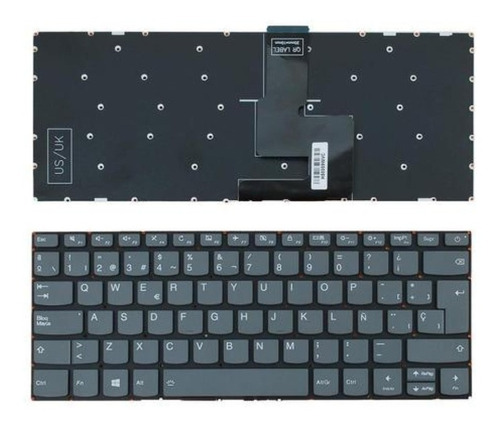 Teclado Lenovo Para Ideapad S145-14igm S145-14ikb Color Gris oscuro