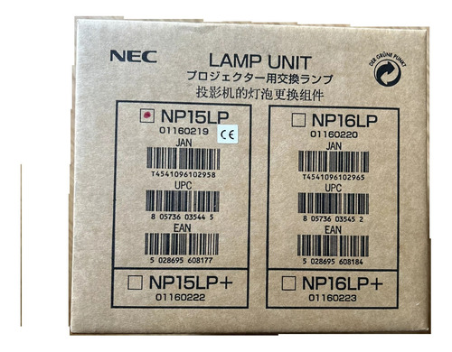 Nec Np-15lp Nec M230x, M260w, M260x, M300 And M300x Lampara