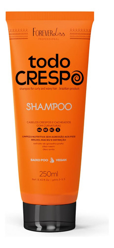  Shampoo Para Cabelos Crespos Forever Liss 250ml