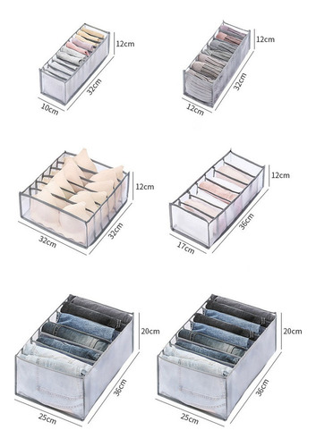 6pz Organizadores Ropa Caja Almacenamiento De Ropa Plegable