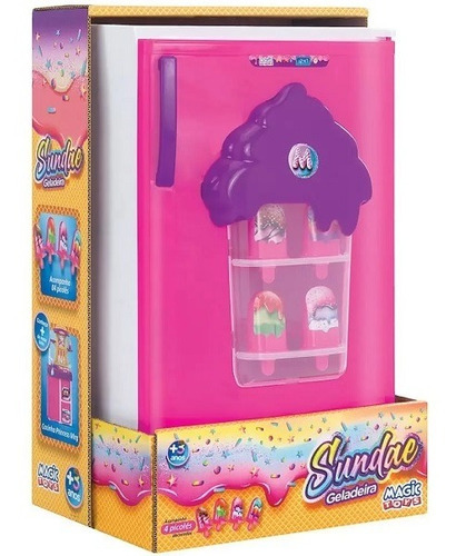 Geladeira Sundae - Magic Toys 7056 Cor Rosa/Roxo