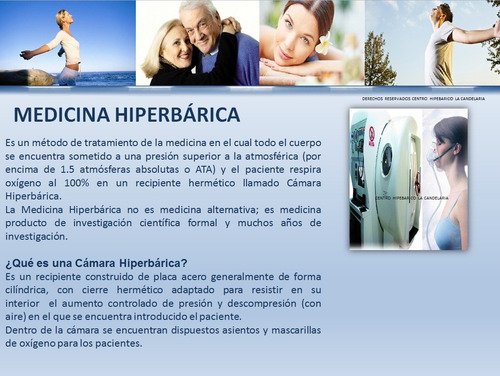 Imagen 2 de 5 de Camara Hiperbarica La Candelaria Precio Por Sesion