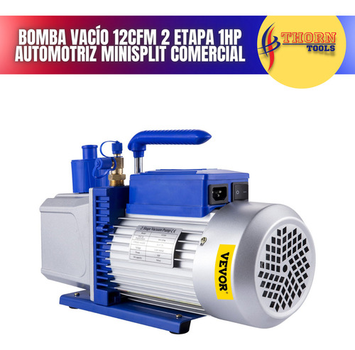 Bomba Vacío 12cfm 2 Etapa 1hp Automotriz Minisplit Comercial