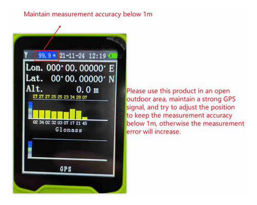Em90 Mini Portable De Alta Precisión Handheld Gps Area De