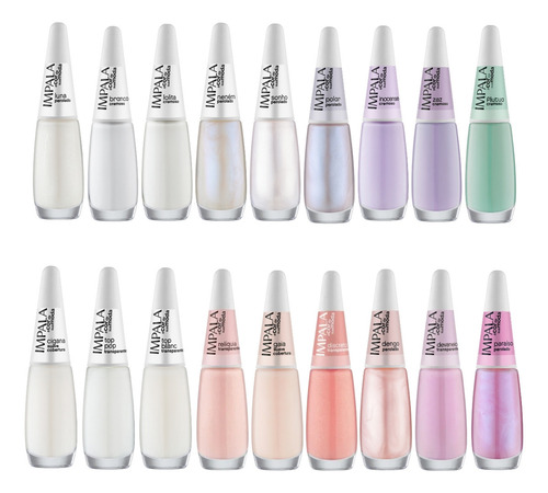 Kit 18 Esmaltes Impala Coleção A Cor Da Sua Moda Francesinha