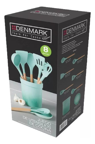 Juego De Utensilios De Cocina Denmark Menta 8 Pzas Msi