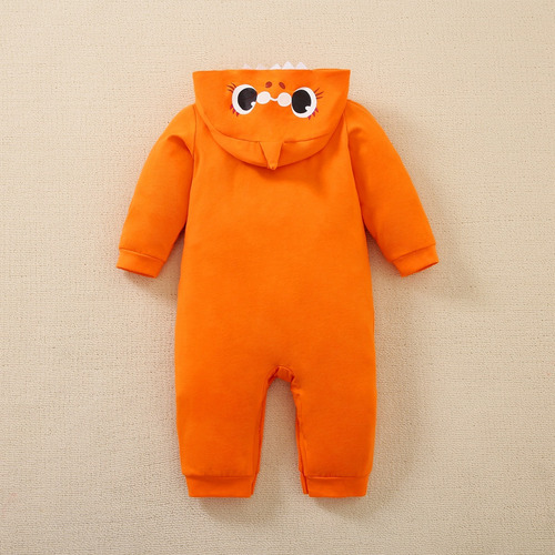 Conjunto De Mameluco Sólido Cómodo Y A La Moda Para Bebés Naranja 9-12 M