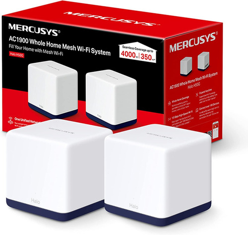 Router Mercusys Halo H50g 2pack Ac1900 350m2 1.9gbps Mesh Cn