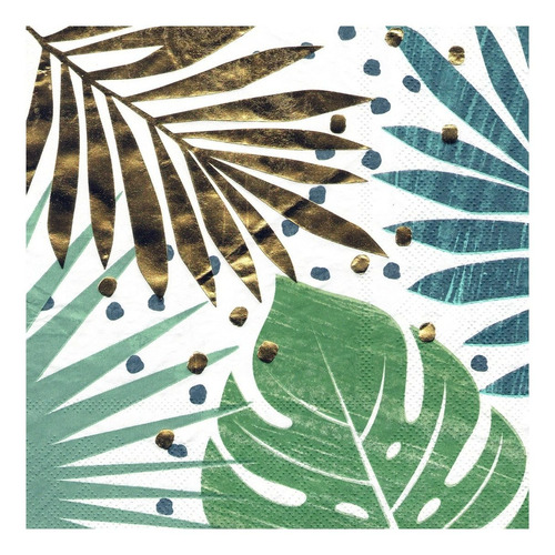 Imagen 2 de 5 de Servilletas Decoupage Set Tropical Dorado Laura Craft