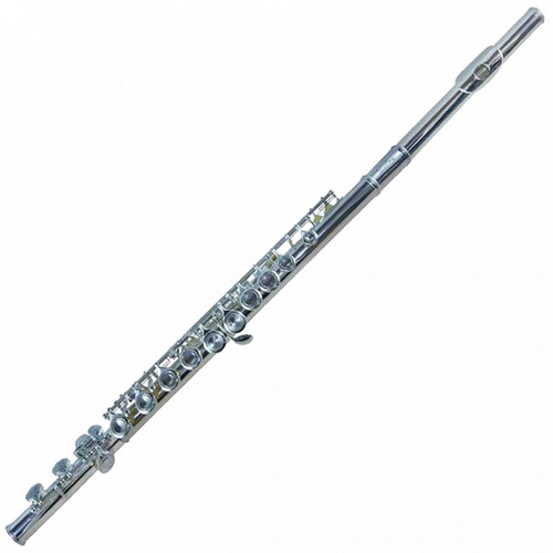Flauta Transversal Silvertone Niquelada Con Estuche 