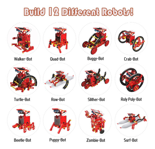 Tomones Kit De Robot Solar 12 En 1 Ciencias Kit De Robot Ste