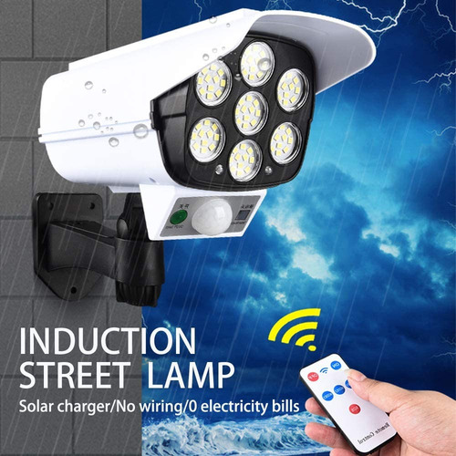 Lampara Luz Solar Simulador Camara Ip Sensor Movimiento2178t