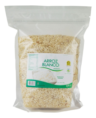 Arroz Blanco Orgánico Sanomundo 1kg