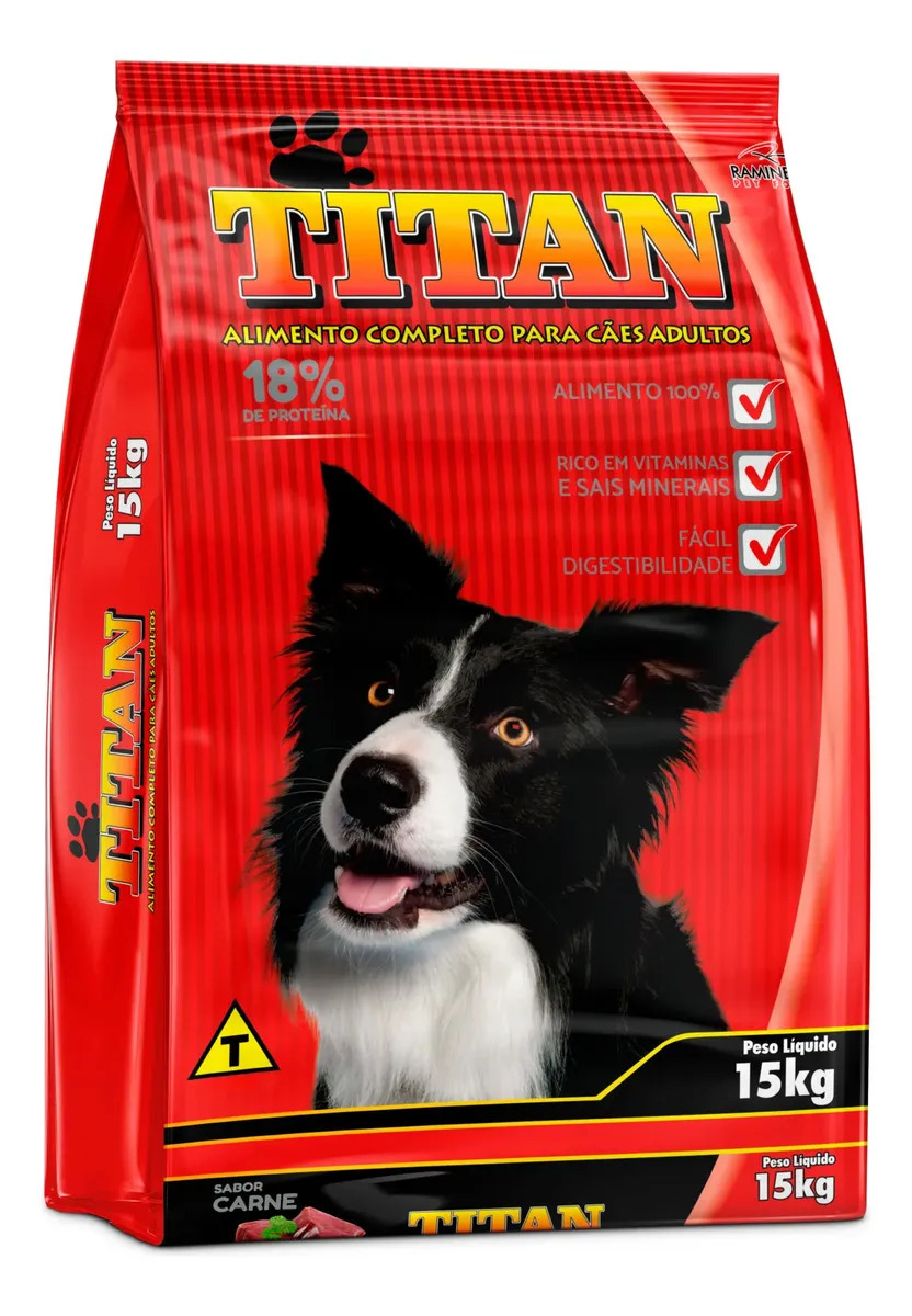 Ração Titan Carne Adulto 15kg