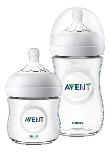 Imagem 1 de 5 de Kit Mamadeira Avent Pétala Transparentes Pack 125ml E 260ml
