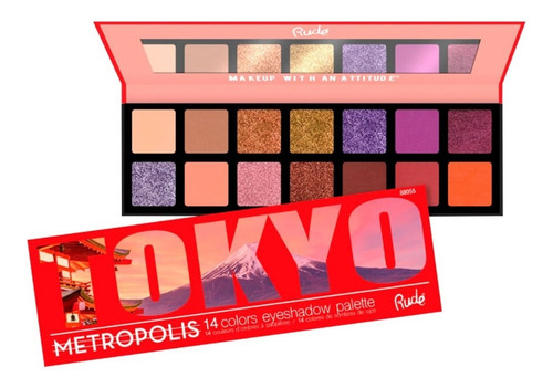 Paleta De Sombras Vegan Rude De Metropolis