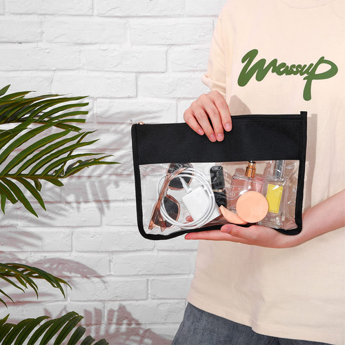 Teling 8 Bolsas De Maquillaje Transparentes De Chenilla, Bol