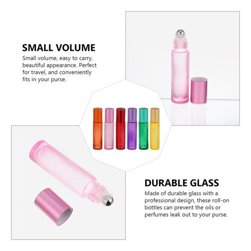 6 Botellas De Aceite Esencial Recargables De 10 Ml, Botella