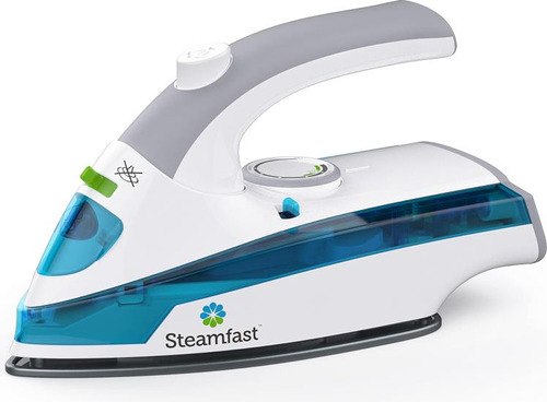 Steamfast Sf-710 Mini Plancha De Vapor, Blanca, Suela Antiad