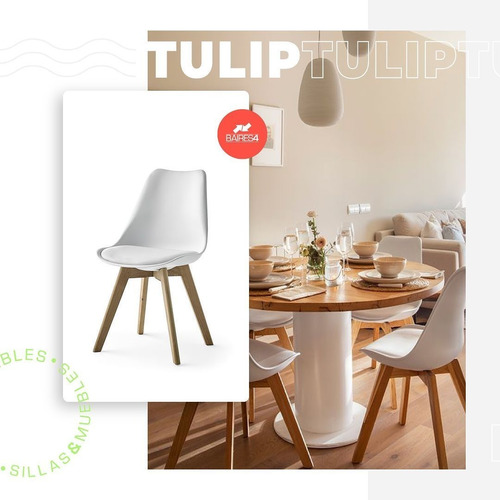 Imagen 1 de 5 de Silla Tulip Eames 