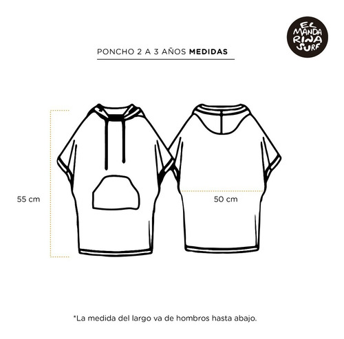 Imagen 4 de 4 de Poncho Toalla 2 A 3 Años Bordo C/ Amarillo