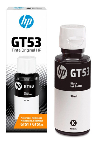 Botella Tinta Hp Gt53 Negro Original (gt51 Xl) 1vv22al Smart