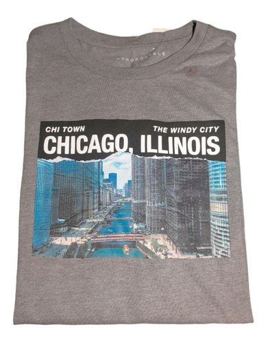  Polera Aeropostale Hombre Chicago Illinois