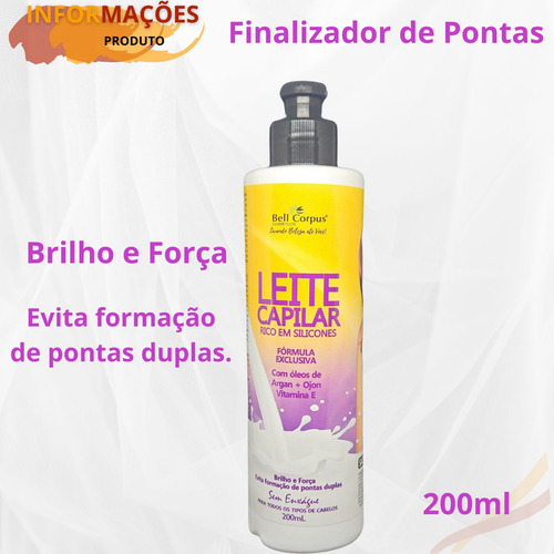 Kit Capilar Bababell Leite Siliconizado Com 04 Itens