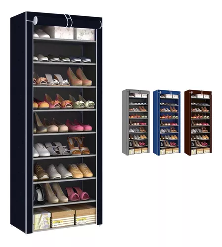 Zapatero 3x7 Niveles Organizador Armario Modular Con Puerta