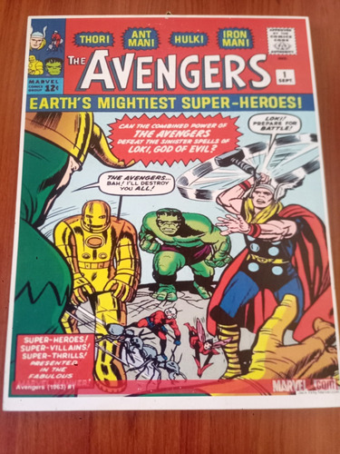 Afiche Marvel Los Vengadores Original ( Enmarcado )