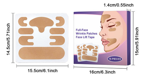 Cinta De Estiramiento Facial Z Patches Antiarrugas Mult 3011