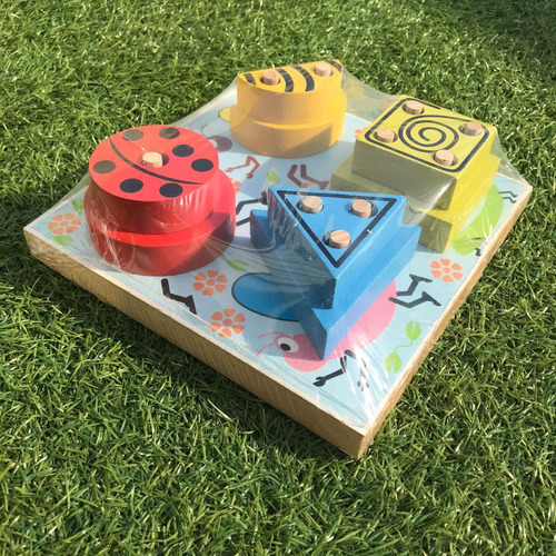 Imagem 4 de 8 de Brinquedo Educativo Jardim Geométrico Infantil Em Madeira