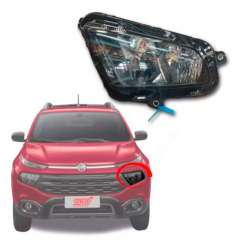 Farol Esquerdo Motorista Original Fiat Toro 2017 2018 Novo