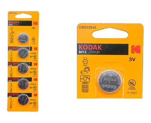  Bateria Cr2025 3v Lithium Kodak  7und                  