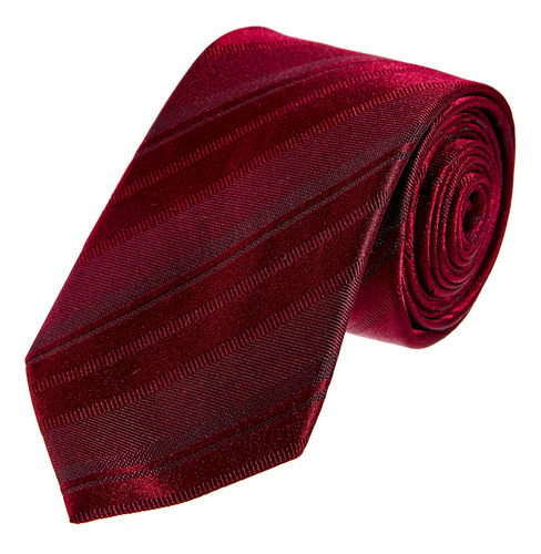 Corbata Hombre Slim Tejido Jaquard Seda Vittorio Forti Color Vino Diseño de la tela Relieve Largo 6.5 cm