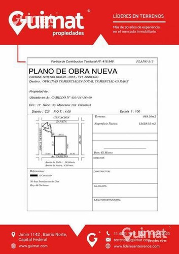 Imagen 9 de 27 de Lideres En Terrenos - Guimat Propiedades - 20.83 Mts De Frente, Av, Cabildo