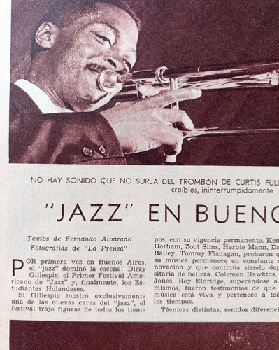 Jazz En Buenos Aires Curtis Fuller Kenny Dorham 1961 Prensa