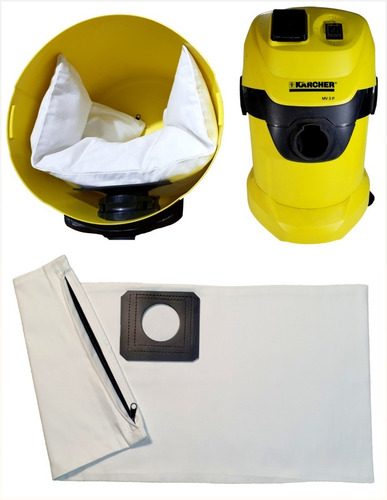 Imagen 1 de 6 de Bolsa Reutilizable Para Aspiradora Karcher Wd3