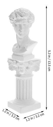 1 Juego Con Columna Romana Y Estatua De David, Figura De Dav