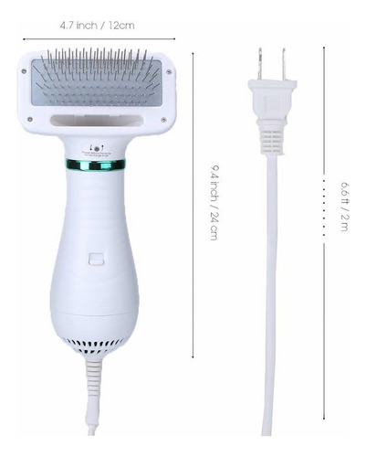 2in1 Pet Grooming Secador De Cabelo Silencioso E Branco