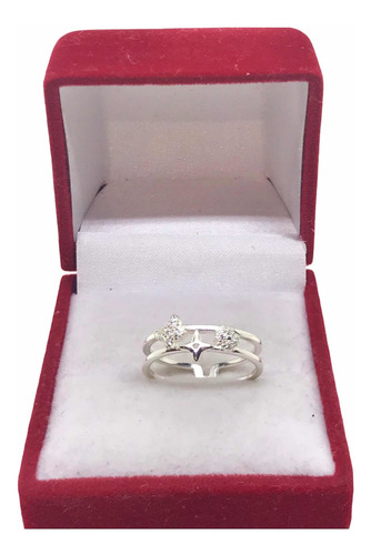 Imagen 4 de 8 de Anillo De Plata Con Piedras Micro Pave
