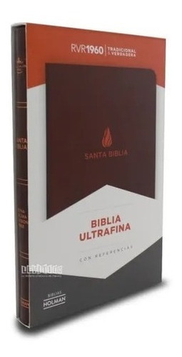 Biblia Reina Valera1960 Ultrafina Marrón Piel Fabricada 