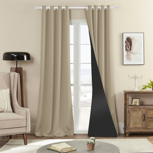 Cortina Blecaute Blackout Corta Luz Sala E Quarto 280 X 270 Cor Creme