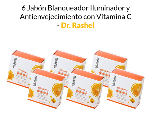 6 Dr. Rashel - Jabón Blanqueador Iluminador Con Vitamina C