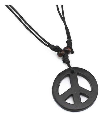 Collar With Hippie Colgante Con Signo De Paz Y Amor Ajustabl