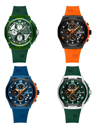 Reloj Naviforce Deportivo Nf8051t Goma Hombre + Estuche