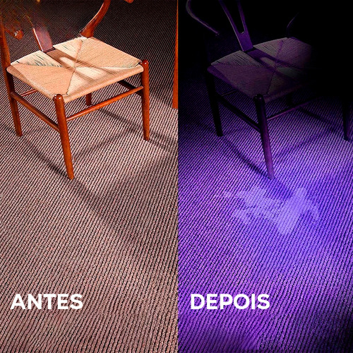 Kit 3 Lanterna Recarregável Uv Led Forte Luz Negra Ultravioleta Profissional Detecta Escorpião Nota Falsa Dinheiro Seca Unha Resina Cob Lateral Cor Da Luz Roxa