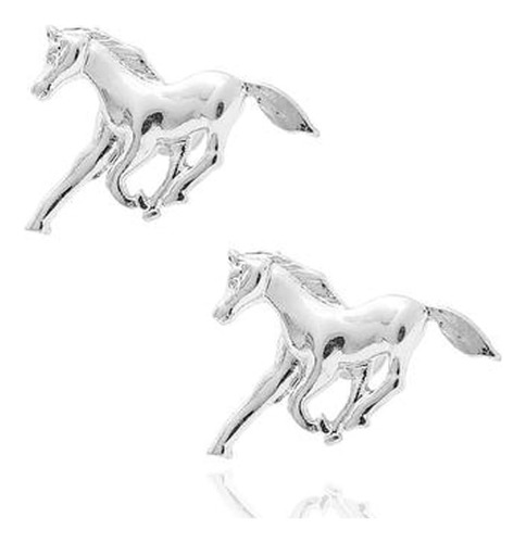 Chelseachicnyc Gloss Wild Mustang Horse Pendientes (plata)