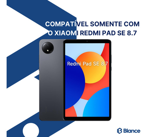 Kit Capa Teclado + Película + Caneta Para Redmi Pad Se 8.7