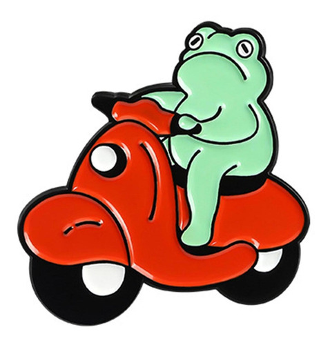 5 Pieces Cute Frog Enamel Pin Brooches Backpack Animal